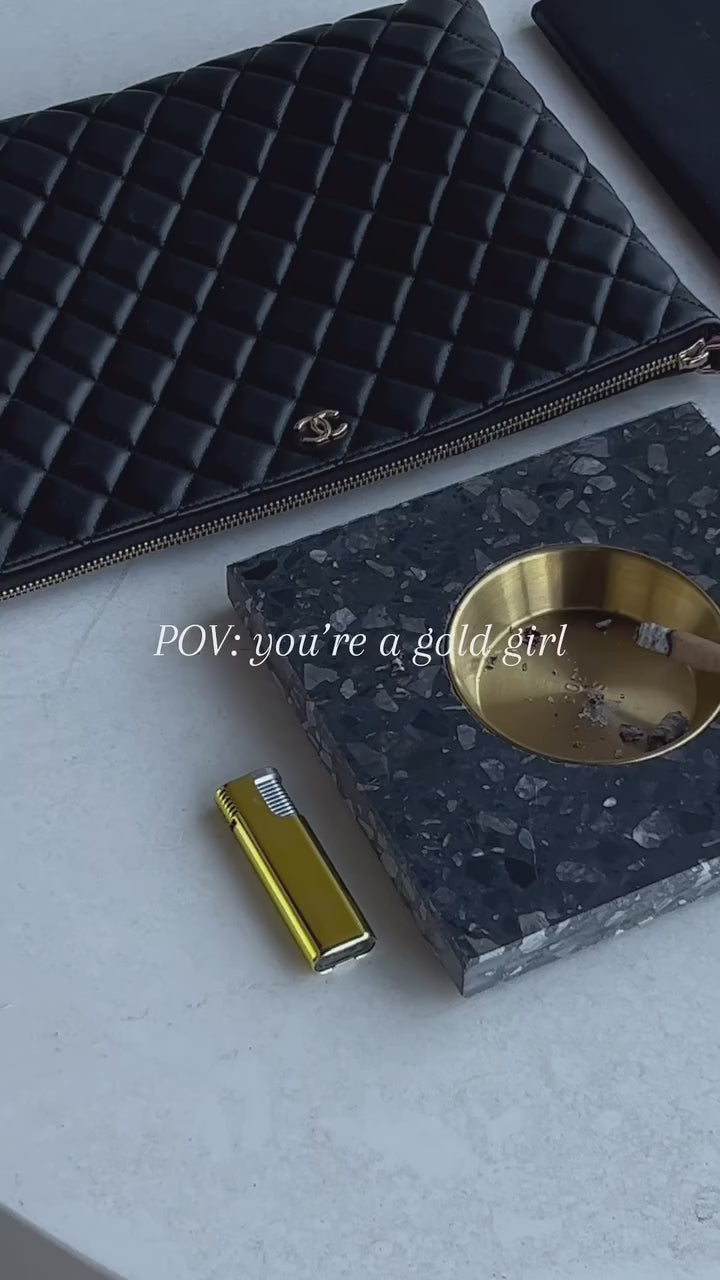 Inverno terrazzo ashtray by Insieme Homewares, a luxe stoneware accent for sophisticated settings and smoking rituals